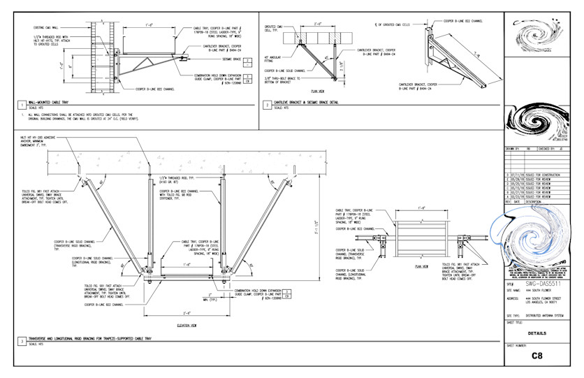 Transverse and Longitudinal Rigid Bracing for Trapeze-Supported Cable Tray